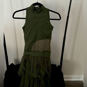 Weismann Adult Olive Green unitard Costume